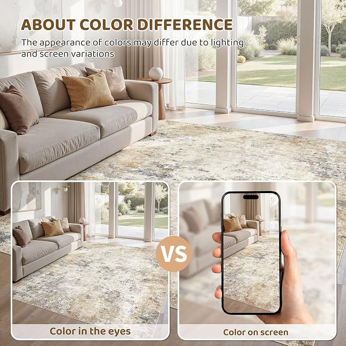 UERMEI 5x7 Area Rug Living Room Rugs - Image 3