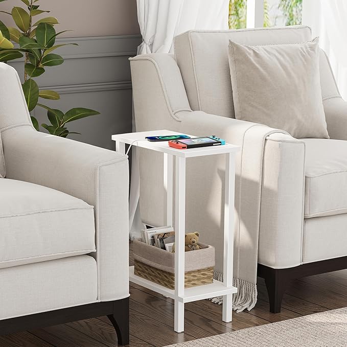 TUTOTAK Small Side Table, Narrow End Table, Skinny Sofa Table, Slim Nightstand - Image 5