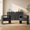 Fatmok 4-Piece Modern Bedroom Furniture Set, 2 Nightstands by Fatmok