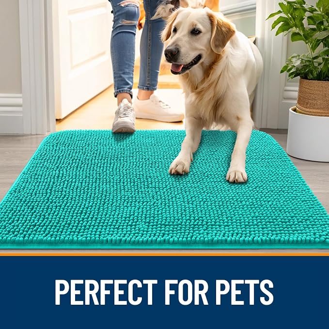 OLANLY Dog Door Mat for Muddy Paws 47x32, Absorbs Moisture and Dirt, Absorbent - Image 6
