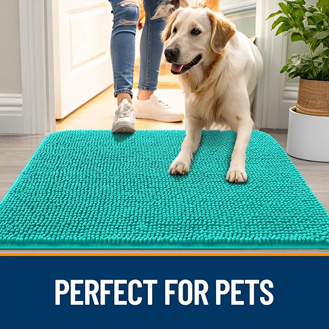OLANLY Dog Door Mat for Muddy Paws 70x24, Absorbs Moisture and Dirt, Absorbent - Image 6
