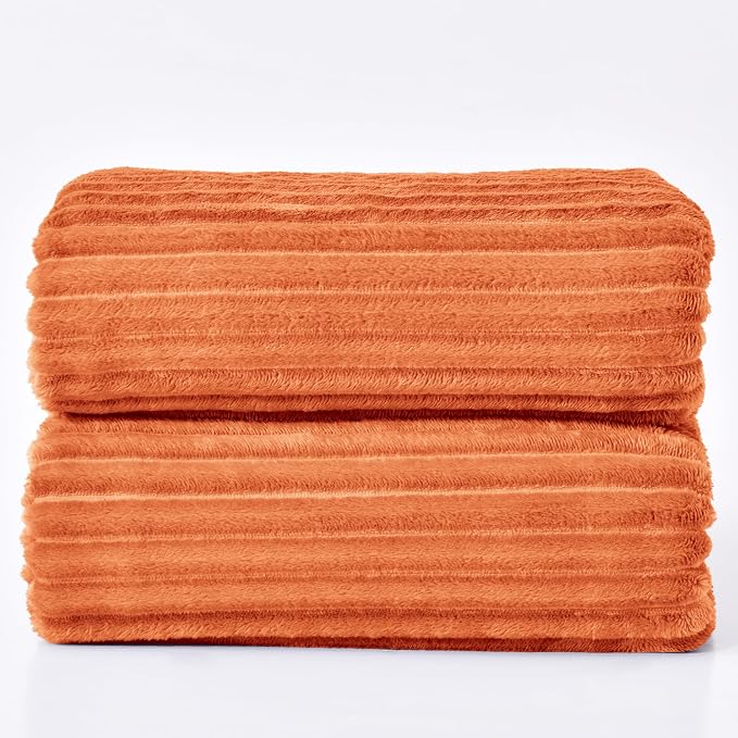 BEDELITE Fleece Blanket King Size – 3D Ribbed Jacquard Soft and Warm Decorative - Image 9