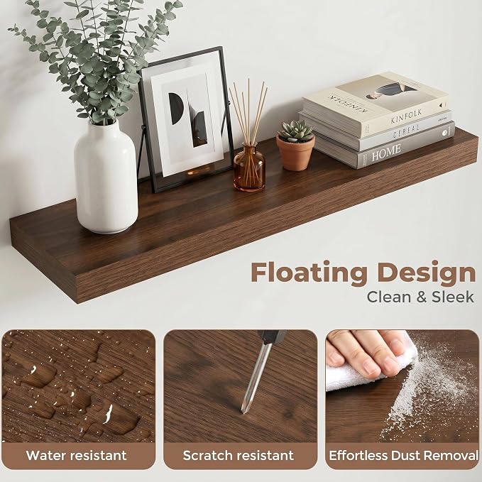 FLYJOE Floating Shelves for Wall, 32 Inch Floating Shelves Set of 2, Kitchen - Image 4