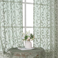 OWENIE Furman Sheer Sage Green Curtains 84 inches Long by OWENIE