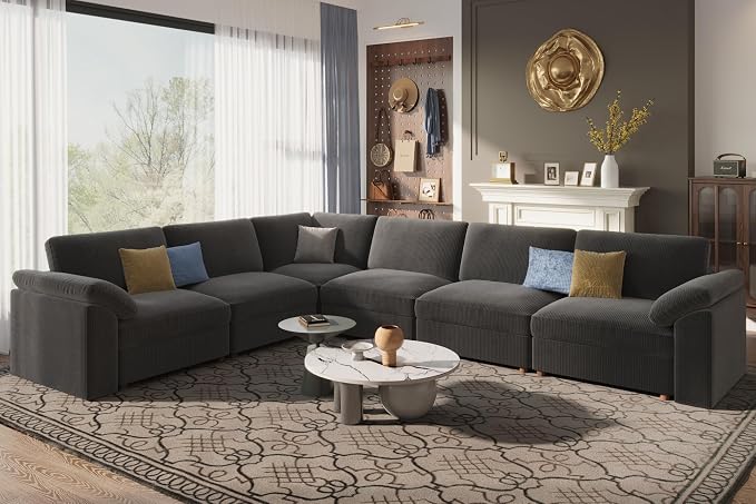 EASE MOOSE Oversized Sectional Modular Sofa, Large L Shape Sectional Couch Wide - Image 4