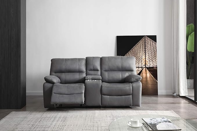 Betsy Furniture Microfiber Reclining Sofa Couch Set Living Room Set 8007 by BetsyFurniture
