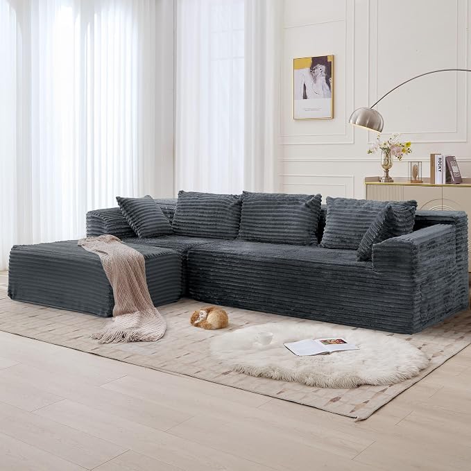 Korser 110" L-Shaped Modular Sectional Sofa - Image 2