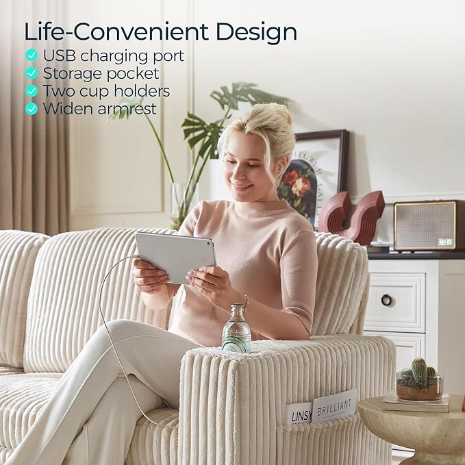 LINSY HOME Sectional Sleeper Sofa - Image 8