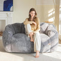 MAXYOYO Bean Bag Chair for Adults, Loveseat Floral Shaped Bean Bag Sofa by MAXYOYO