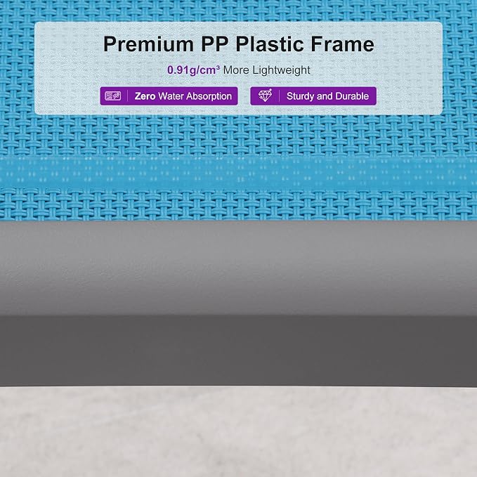 PURPLE LEAF Patio Chaise Lounge Chair Set Outside Aluminum Plastic Stackable - Image 6