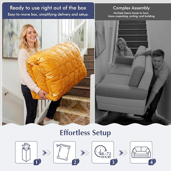 Homkdom Convertible Loveseat Sleeper, Space-Saving Folding Sofa Bed - Image 7