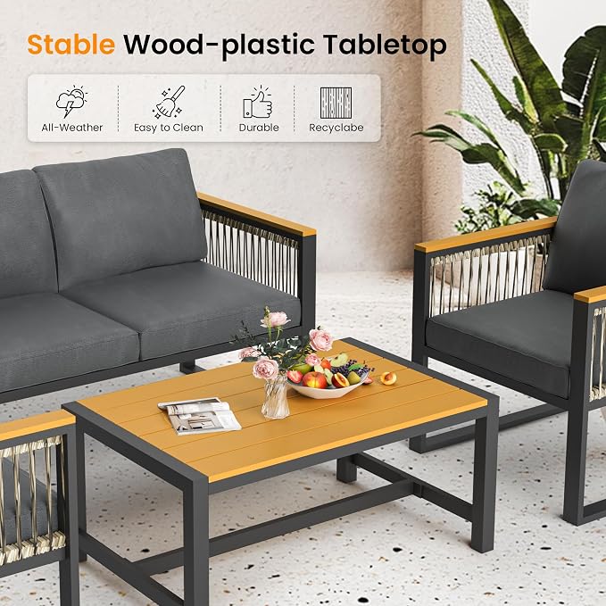 Pamapic 6 Pieces Outdoor Patio Furniture Set - Image 5
