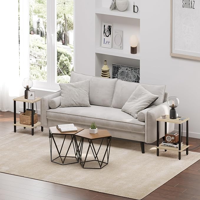 TUTOTAK End Table with Charging Station, Small Side Table with Outlets - Image 6