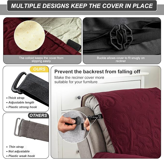 100% Waterproof Recliner Chair Cover, Recliner Chair Covers - Image 5