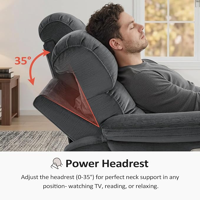 MCombo 73.8'' Wall Hugger Power Loveseat Recliner, Reclining Loveseat - Image 6