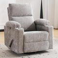 Swivel Rocker Recliner with Adjustable Armrests, Rocking Nursery Chair with by Rhevoy