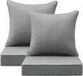Outdoor Deep Seat & Back Cushion Set, 24 x 24 Inch Water Repellent and Fade by Supflourishia