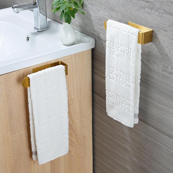 Taozun Adhesive Towel Rack/Hand Towel Holder, Stainless Steel Brushed Towel Ring - Image 3