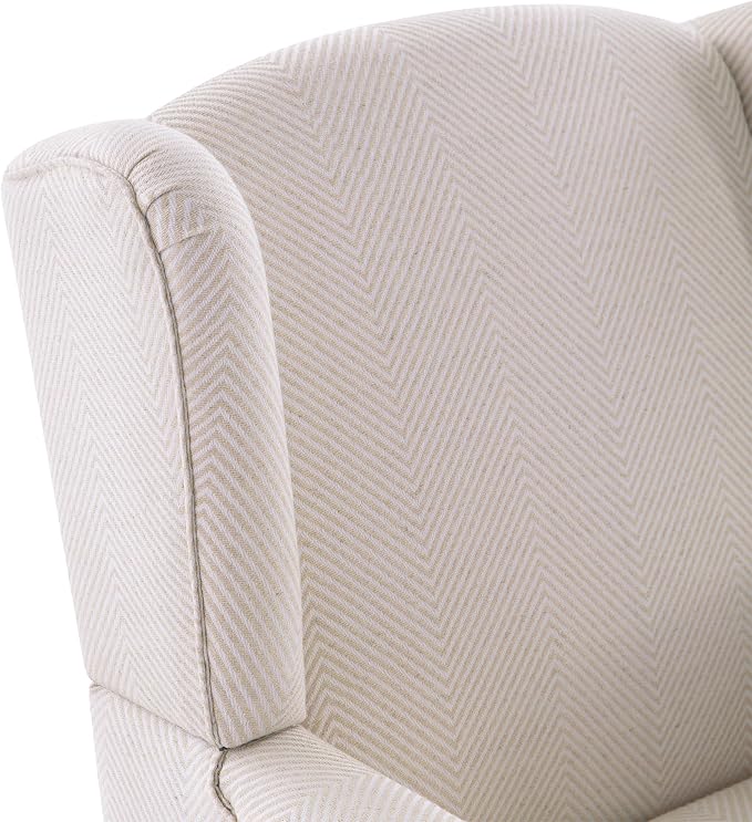 HUIMO Printed Wingback Accent Chair, Linen Upholstered High Back Armchair - Image 4