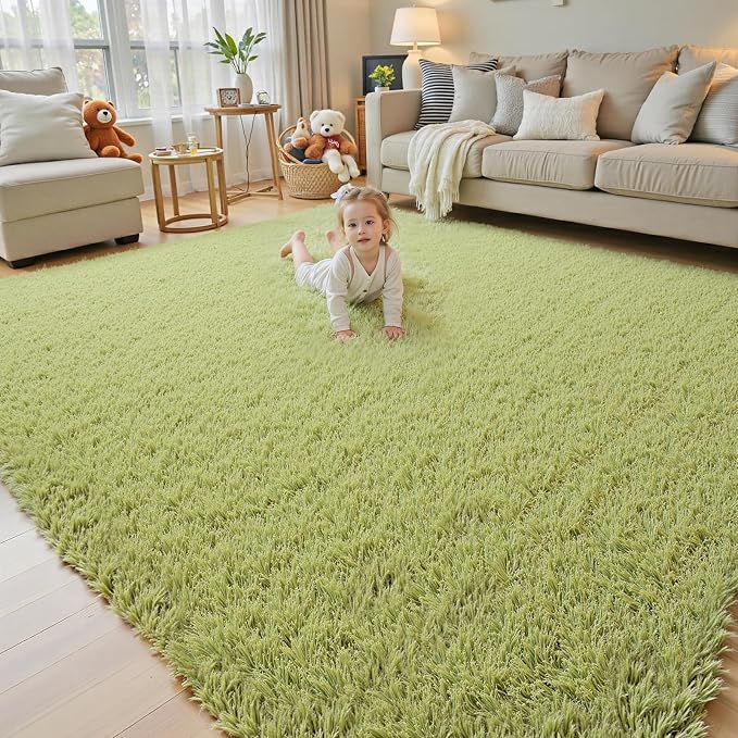 8x10 Area Rugs for Bedroom Living Room, Large Area Rug Shag Carpet Soft Plush by Junhejiamei