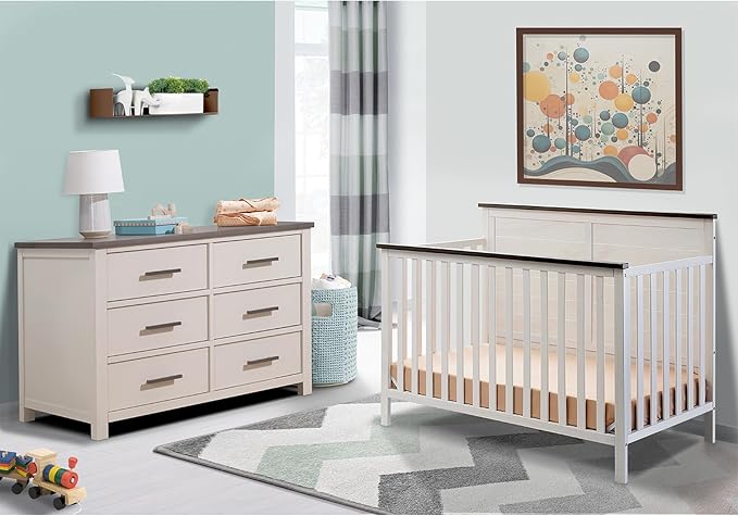 Sorelle Furniture Ashley Crib, Classic 4-in-1 Convertible Pannel Crib, Baby - Image 2