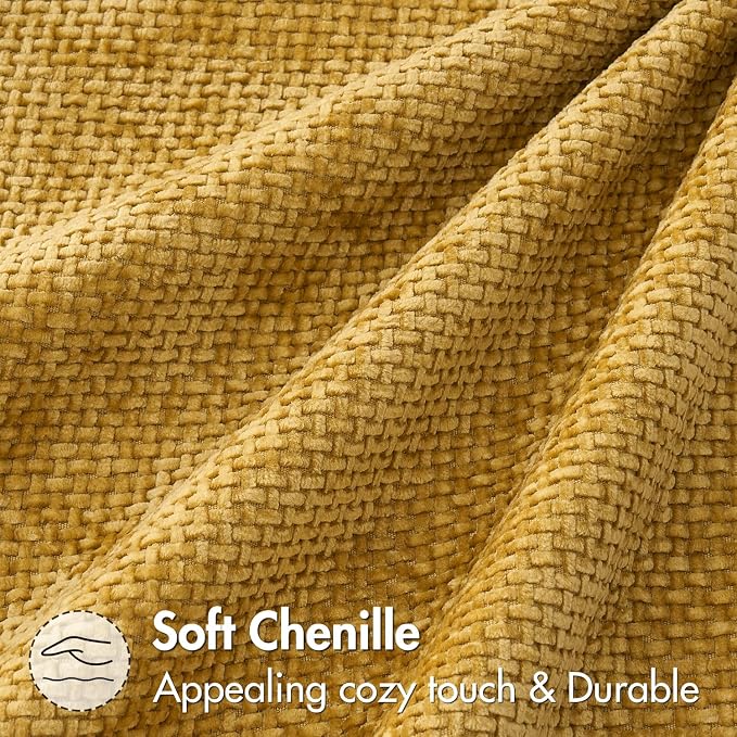 MIULEE Pack of 2 Euro Sham Pillow Covers 24x24 Inch Neutral Gold Modern Boho - Image 8