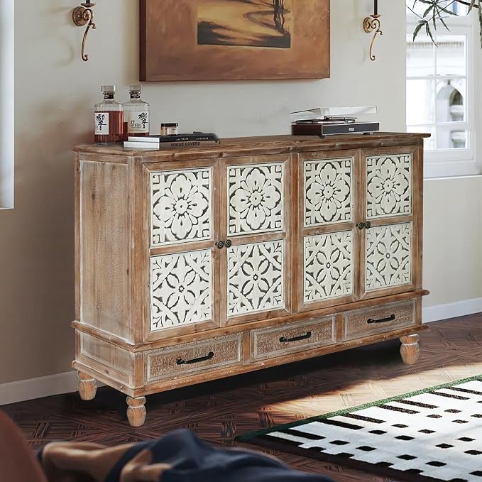 LKTART 59" Vintage Sideboard Buffet Cabinet - Image 5