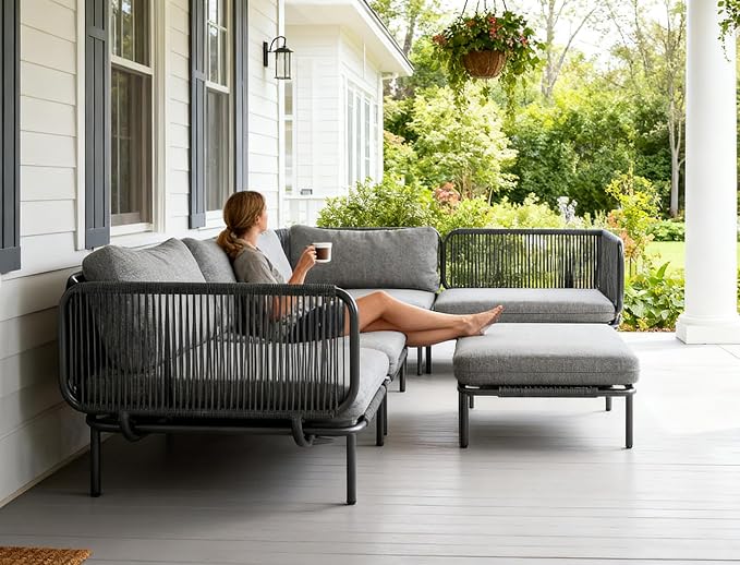 Crestlive Products Outdoor Patio Furniture Set, 6 Seater Modular Oversized - Image 3