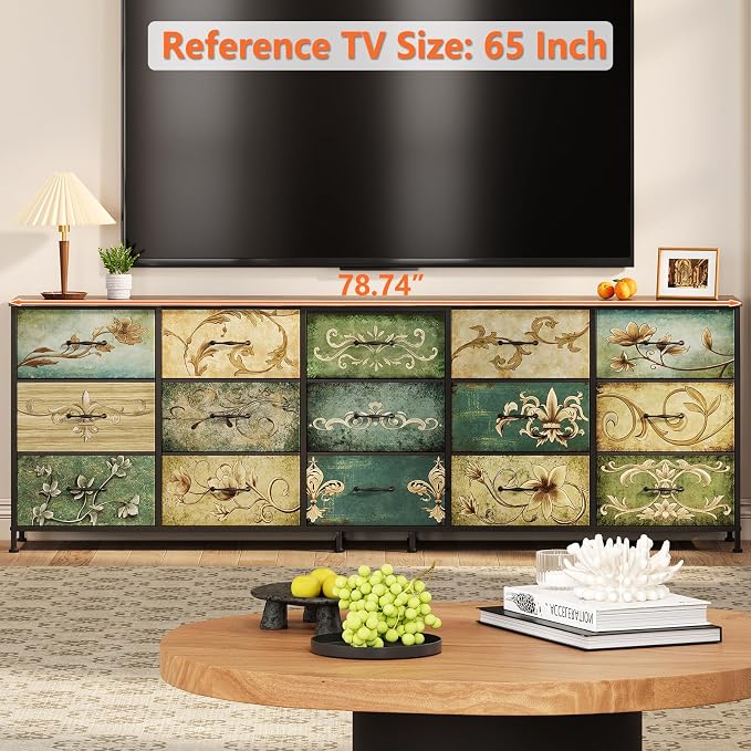 Tohomeor Dresser for Bedroom Chest of Drawers Fabric Dresser for Closet - Image 5