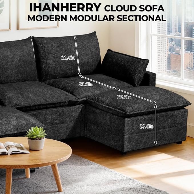 LEVELEVE 147" U-Shape Modular Sofa - Image 2