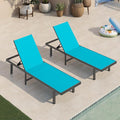 Aluminum Outdoor Lounge Chairs Set of 2, Pool Lounge Chairs by Oasbira