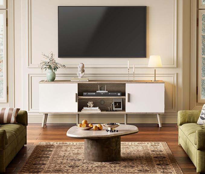 SUPERJARE TV Stand for 55 Inch TV, Entertainment Center - Image 2