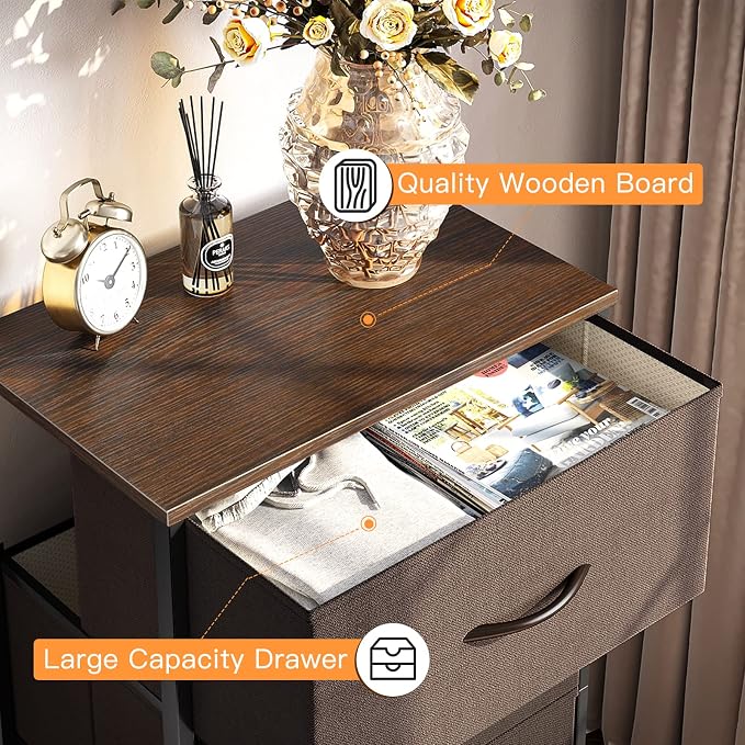 ODK Dresser for Bedroom with 4 Storage Drawers, Small Dresser Chest of Fabric - Image 6