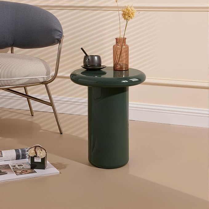 Acanva Modern End Tables with High Glossy Finish, Curved Edges, Accent Center by acanva