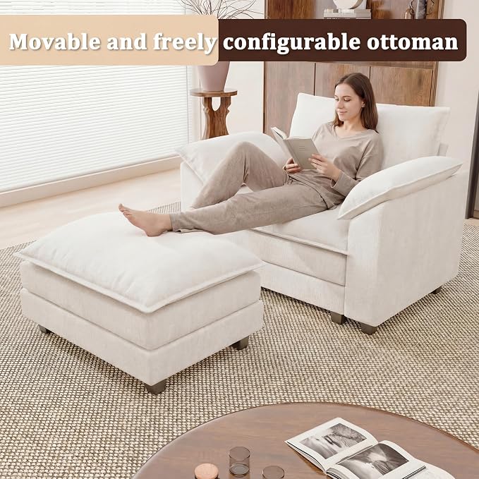 JUMMICO 40" Chaise Lounge Chair - Image 4