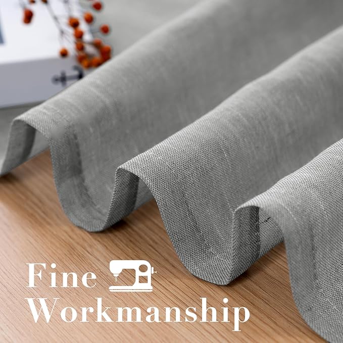 H.VERSAILTEX Linen Curtains Flax Linen Blended Curtain Panels - Image 6