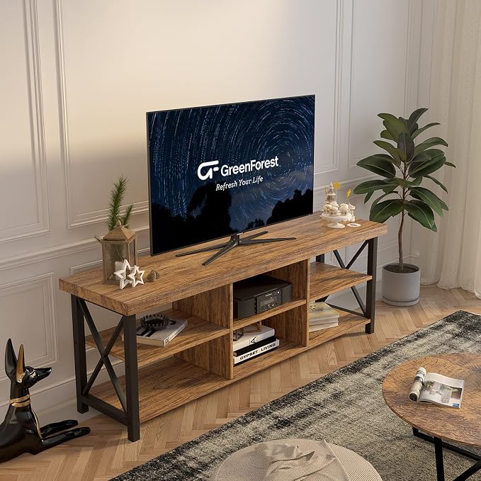 GreenForest TV Stand for TV up to 65 inches, Entertainment Center - Image 7
