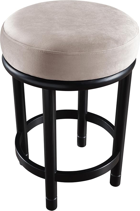 Meridian Furniture 977Taupe-C Monette Collection Art Deco Counter Stool - Image 6