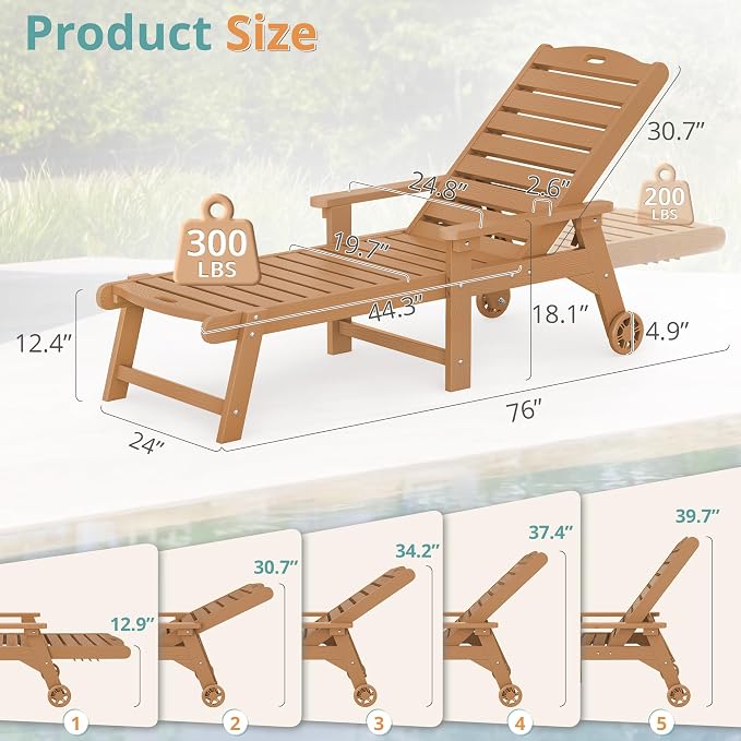 LUE BONA Outdoor Lounge Chair Set - Image 7