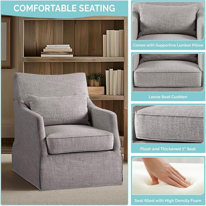 Martha Stewart London Swivel Chair - Image 6