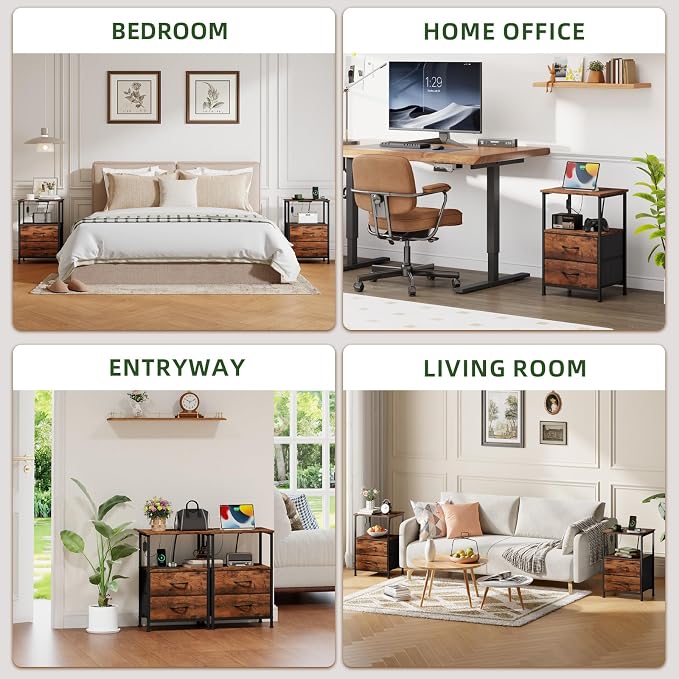 Somdot Nightstands Set of 2, End Tables - Image 8