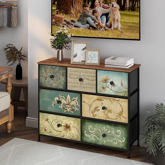 Tohomeor Dresser with Drawers for Bedroom Chest of Drawers Fabric Dresser for - Image 2