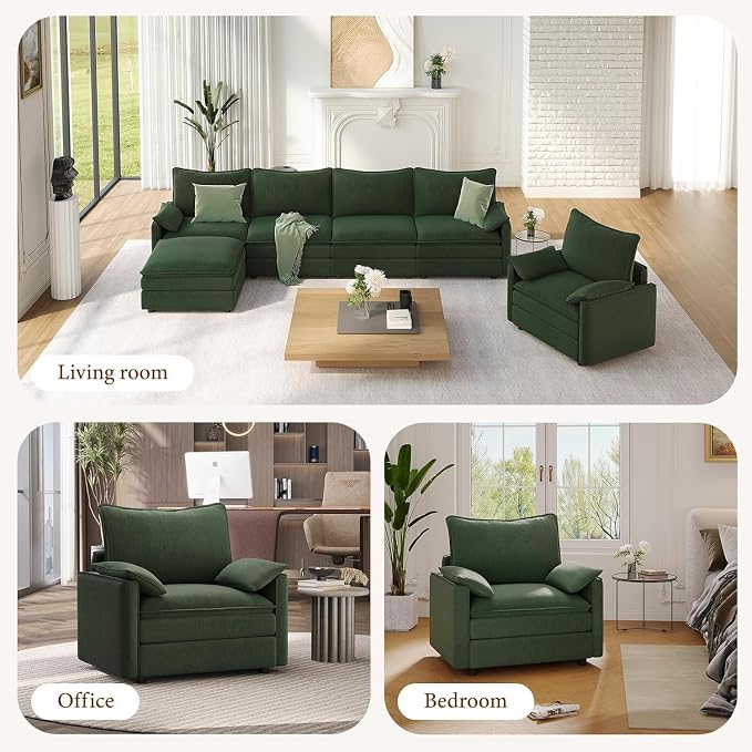 Vesgantti 40" Single Seat Sofa, Comfy Cloud Couch Deep Seat Upholstered Couch - Image 7