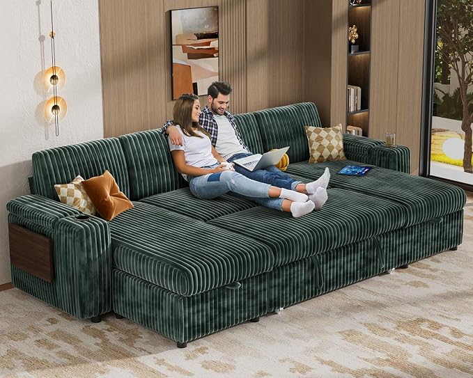 Vipbear 108" Modular Sectional Sleeper Sofa - Image 2