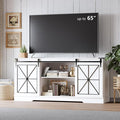Farmhouse TV Stand for 65/60/55 Inch Tvs, Modern Entertainment Center by Xixini