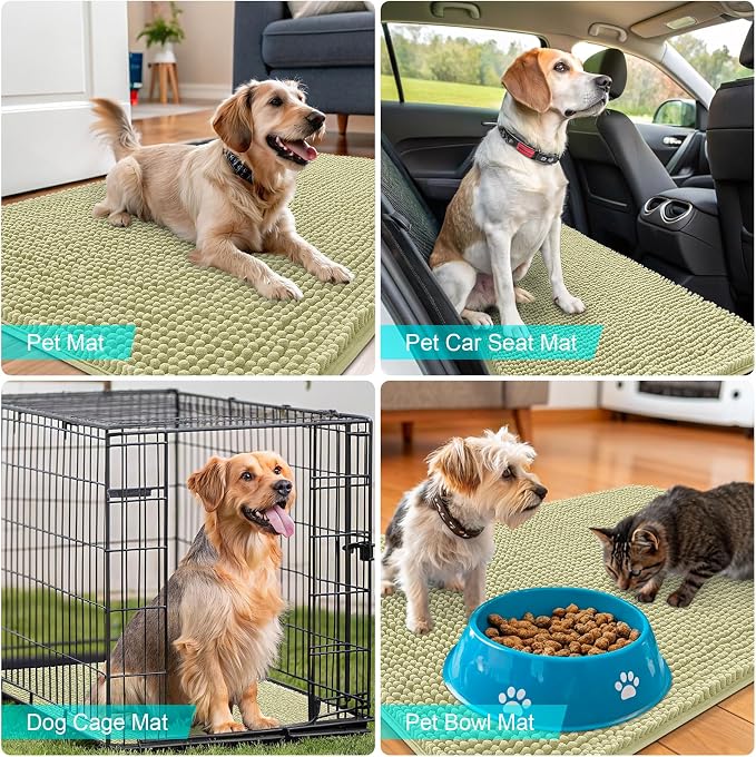 OLANLY Dog Door Mat for Muddy Paws 30x17, Absorbs Moisture and Dirt, Absorbent - Image 7