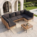 Aoxun 7-Piece Patio Furniture Set, Wicker Outdoor Furniture by Aoxun