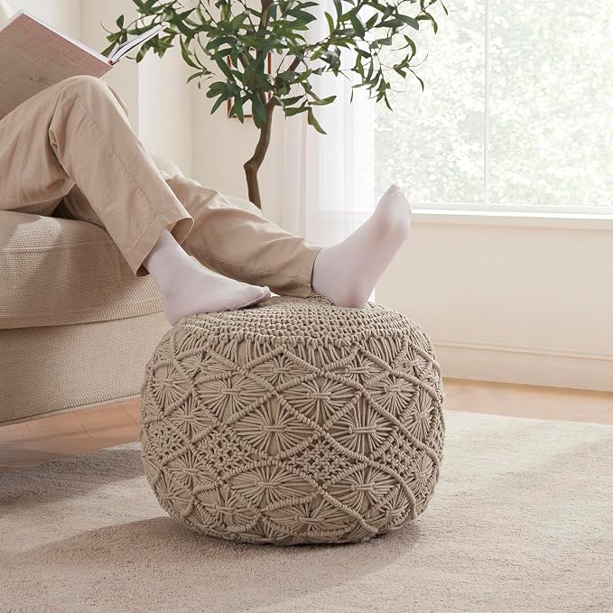 Ornavo Home Pouf Ottoman Foot Rest - Image 6
