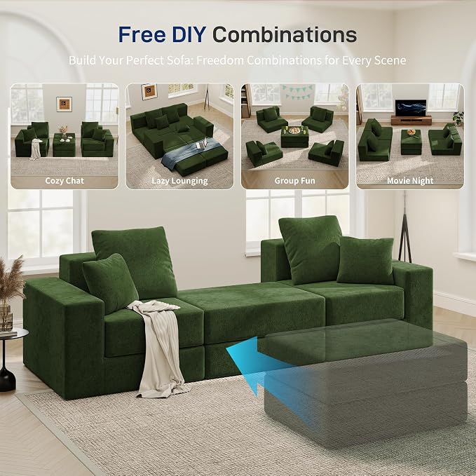Cloud Modular Sectional Sofa, Comfy Boneless Couch - Image 4