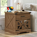 RALGEND Walnut Farmhouse End Table by RALGEND